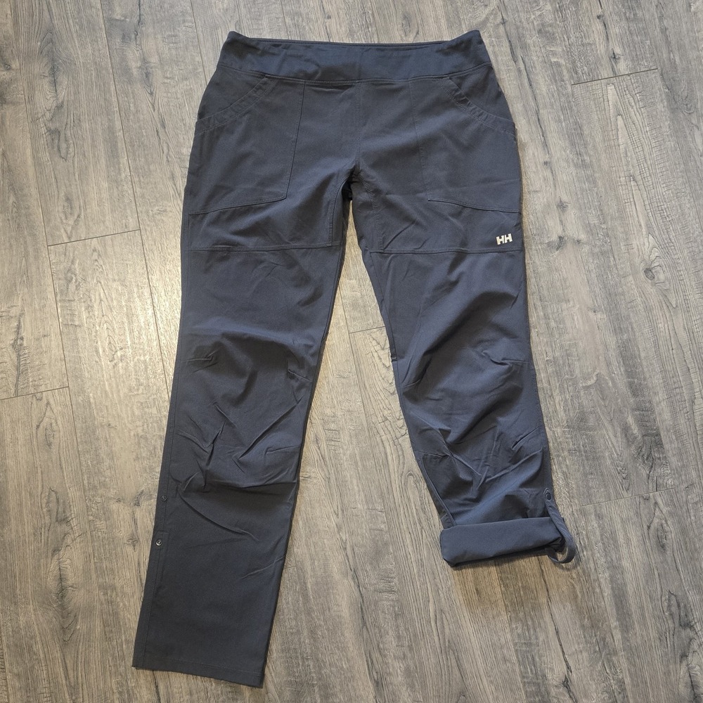 Helly Hansen Hild QD Pants Sailing Sport Women's XL UPF 50 Gray Roll Cuff